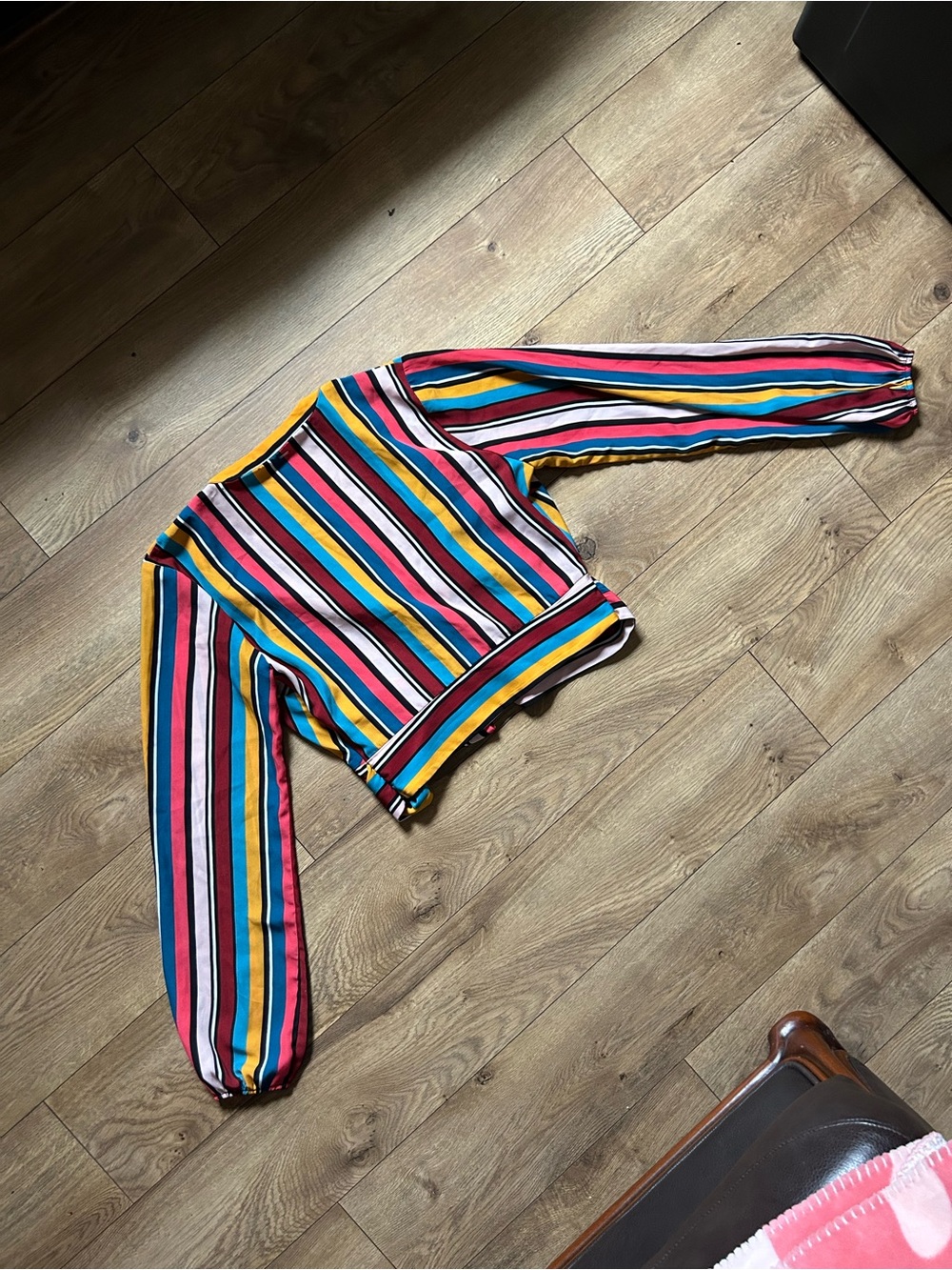 Guess Multicolor Striped Long Sleeve Top - Picture 4 of 9